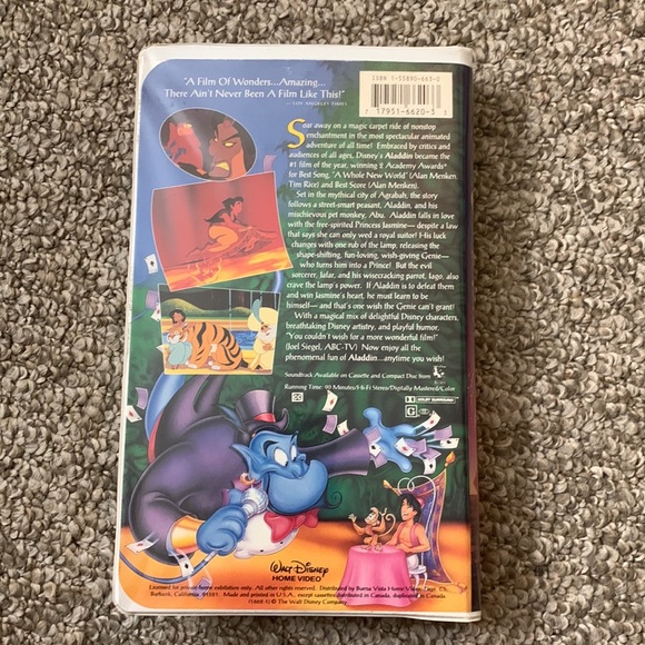Walt Disney classic ‘Aladdin’ Black Diamond edition VHS - Picture 3 of 8